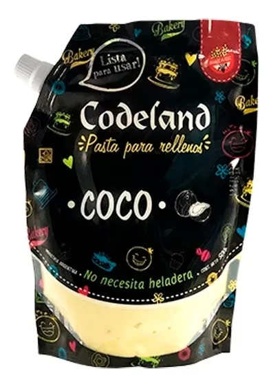 relleno codeland sabor coco x 500 grs (plat)