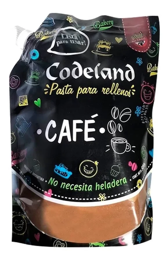 relleno codeland sabor moka (cafe) x 500 grs (plat)