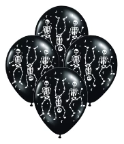 globo deco 12" x50u (globo-deco) halloween calabera/esqueleto