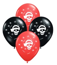 globo deco 12" x50u (globo-deco) halloween pirata negro