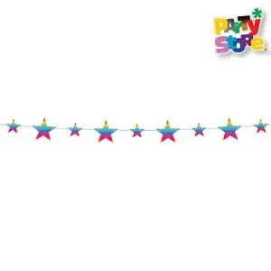 guirnalda estrellas multicolores metalizadas 200cm (rr)