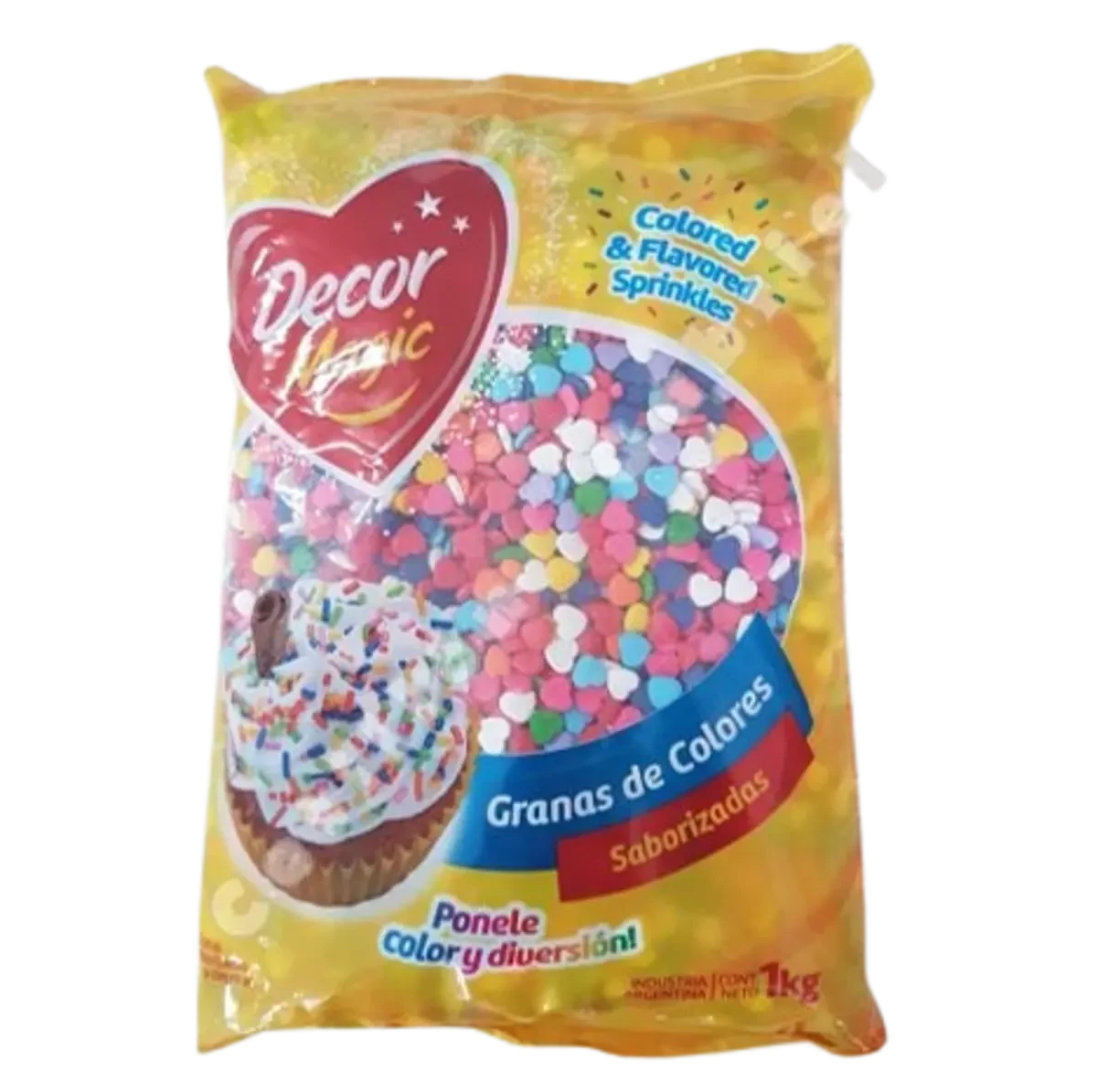 corazones decoracion comestibles multicolor americano x 1kg (plat)