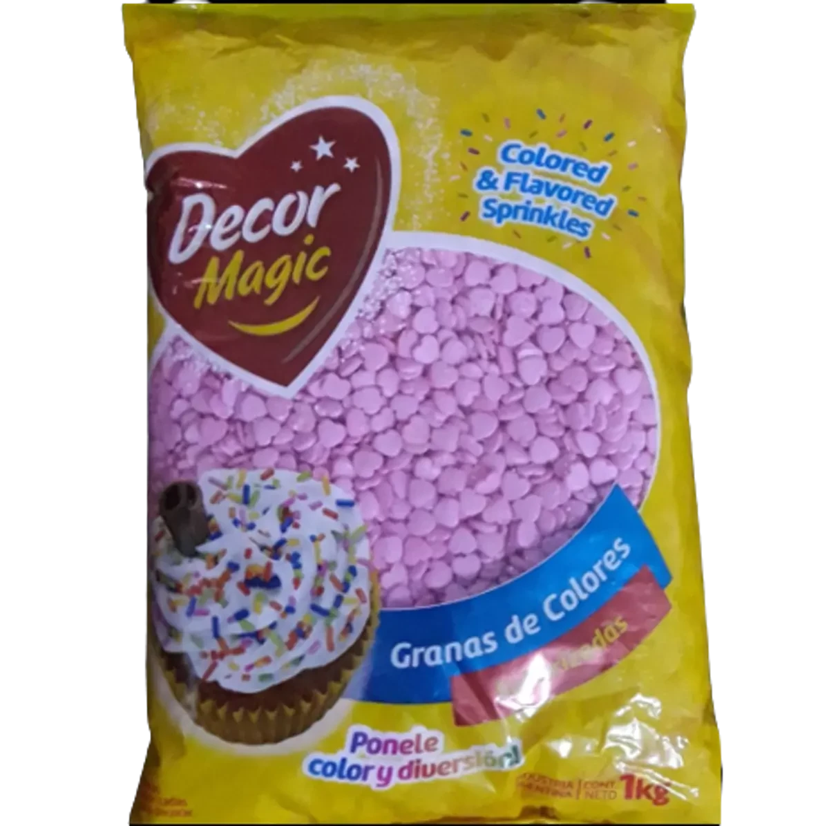 corazones decoracion comestibles rosa x 1kg (plat)