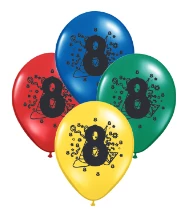 globo deco 12" x50u (globo-deco) numero n8