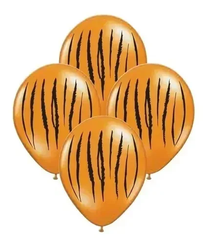 globo deco 12" x50u (globo-deco) animal print tigre