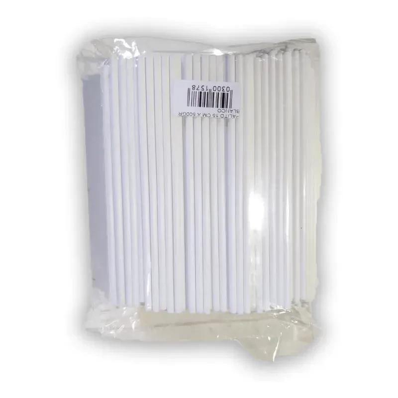 palito chupetin 15 cm x 500 gr. blanco (stasio)