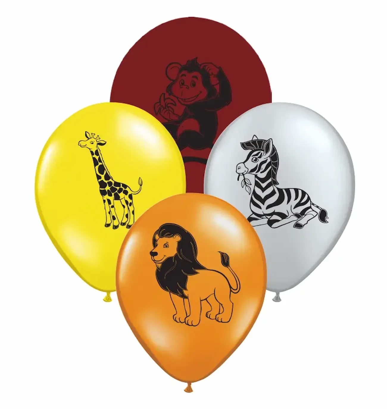 globo deco 12" x50u (globo-deco) animales de selva