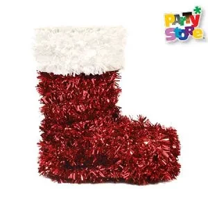 deco botas santa color rojo 12 cm (rr)