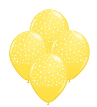 globo deco 12" x50u (globo-deco) estrellas amarillo