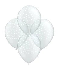 globo deco 12" x50u (globo-deco) estrellas transparentes