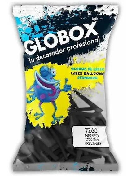 globos latex t260 globologia std x50u globox (dilax) negro