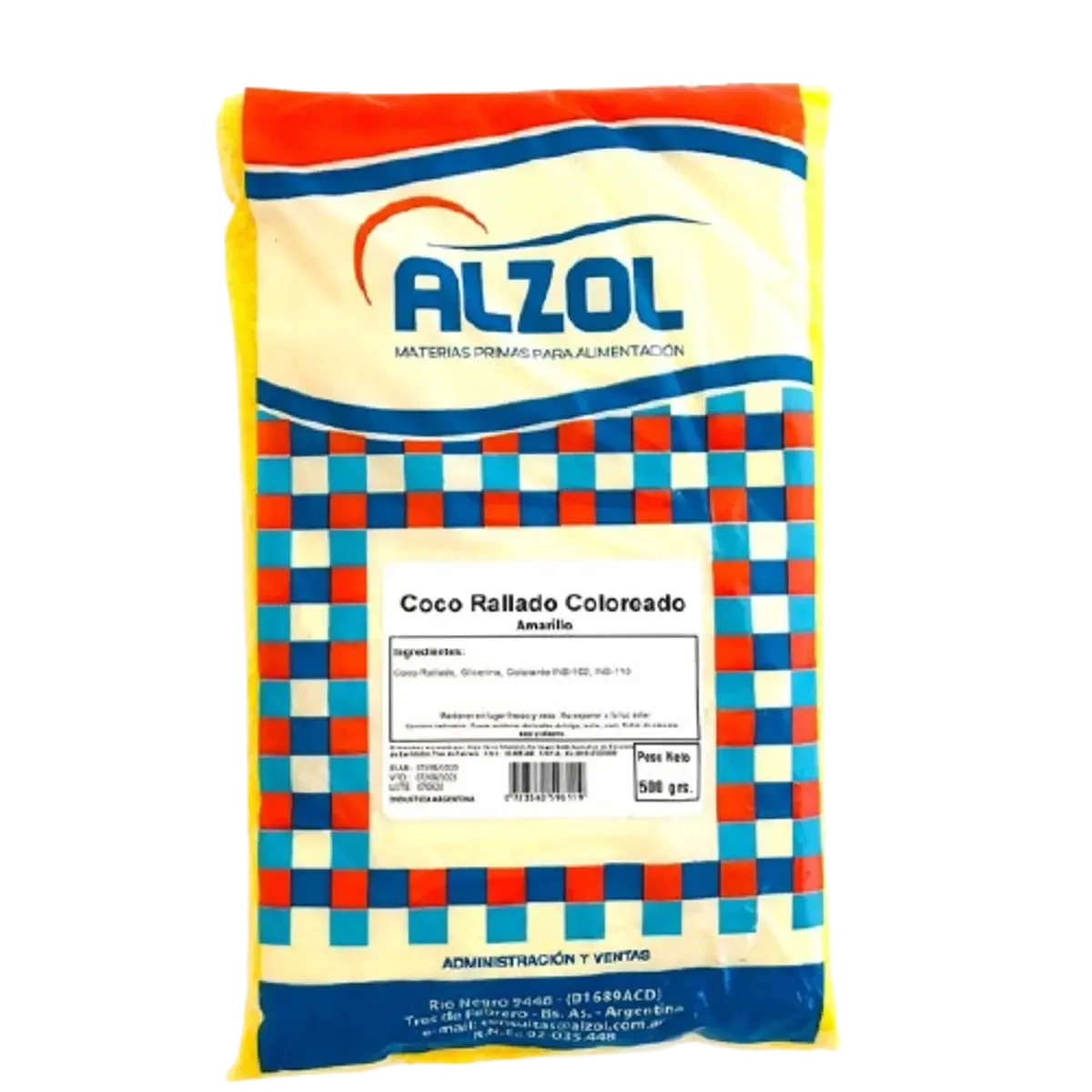 coco rallado alzol amarillo x 1/2 kg (calb)