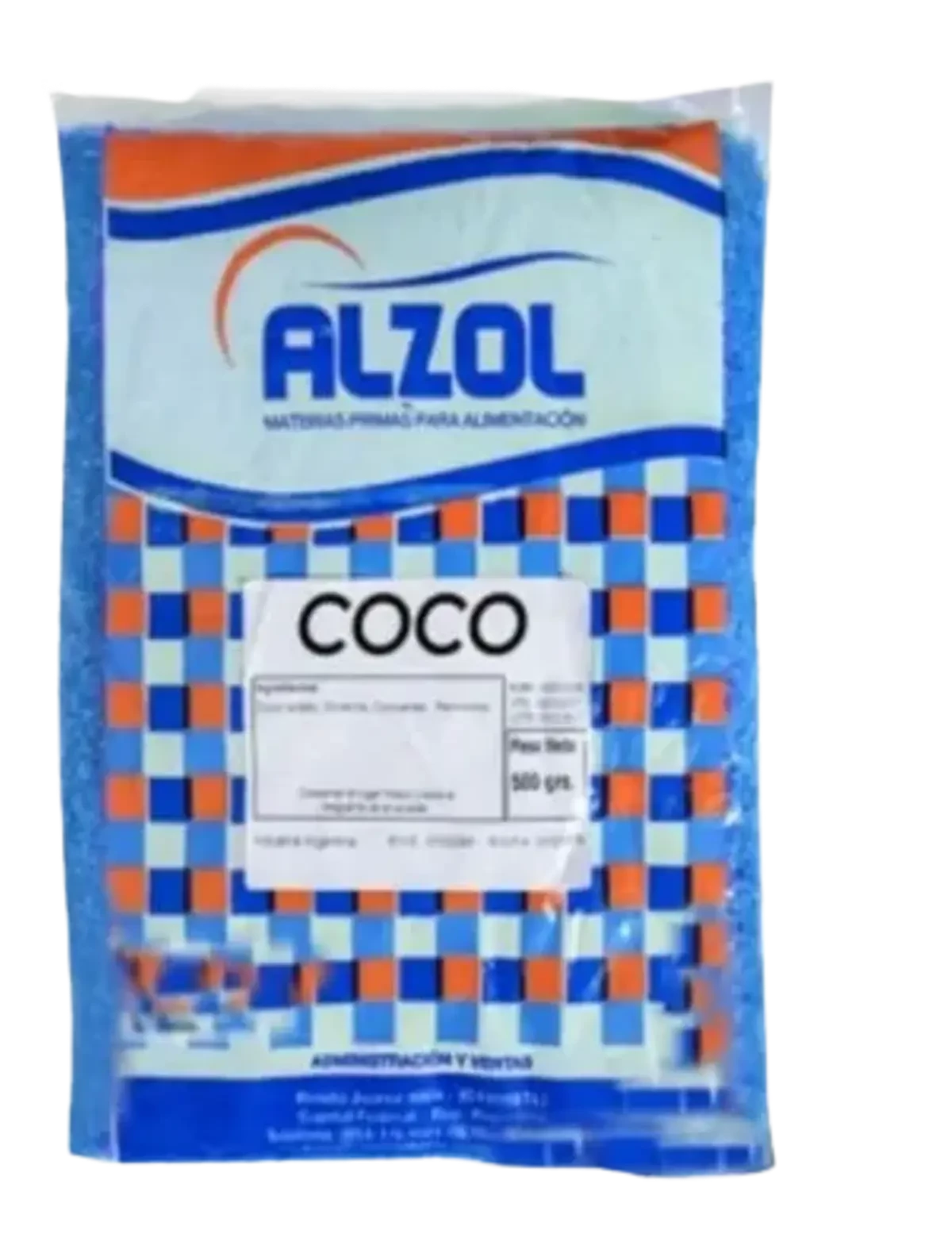 coco rallado alzol celeste x1/2 kg (calb)