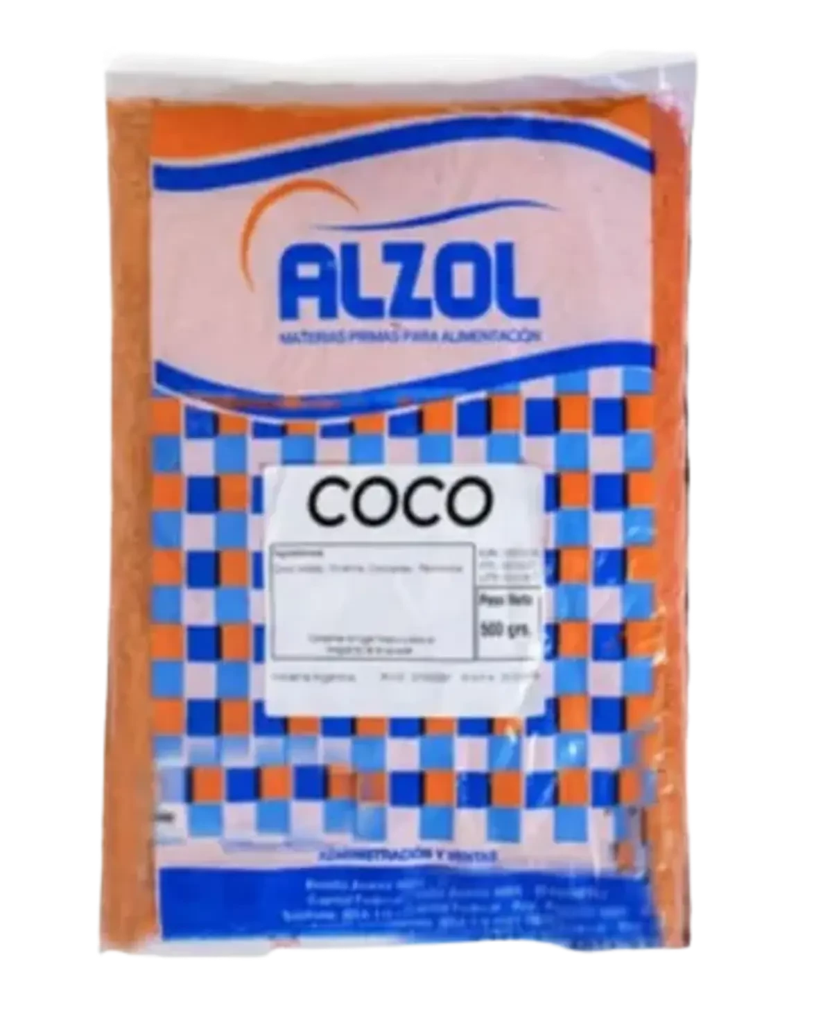 coco rallado alzol naranja x 1/2 kg (calb)