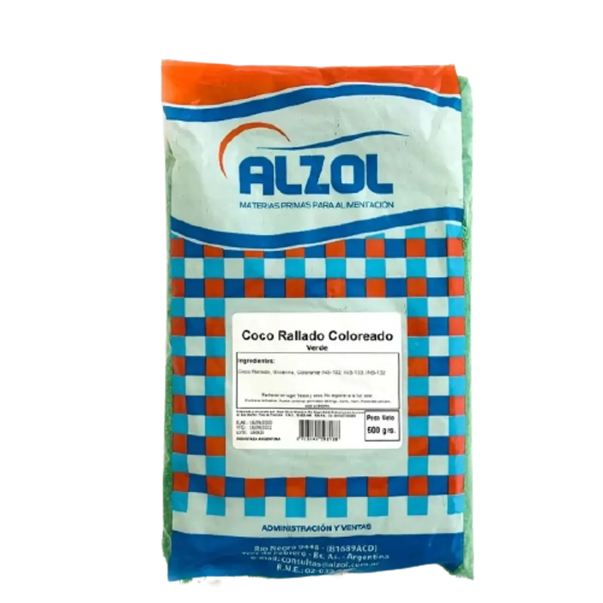 coco rallado alzol verde x1/2 kg (calb)