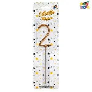 numero estrellita magica® dorada 2 (rr)