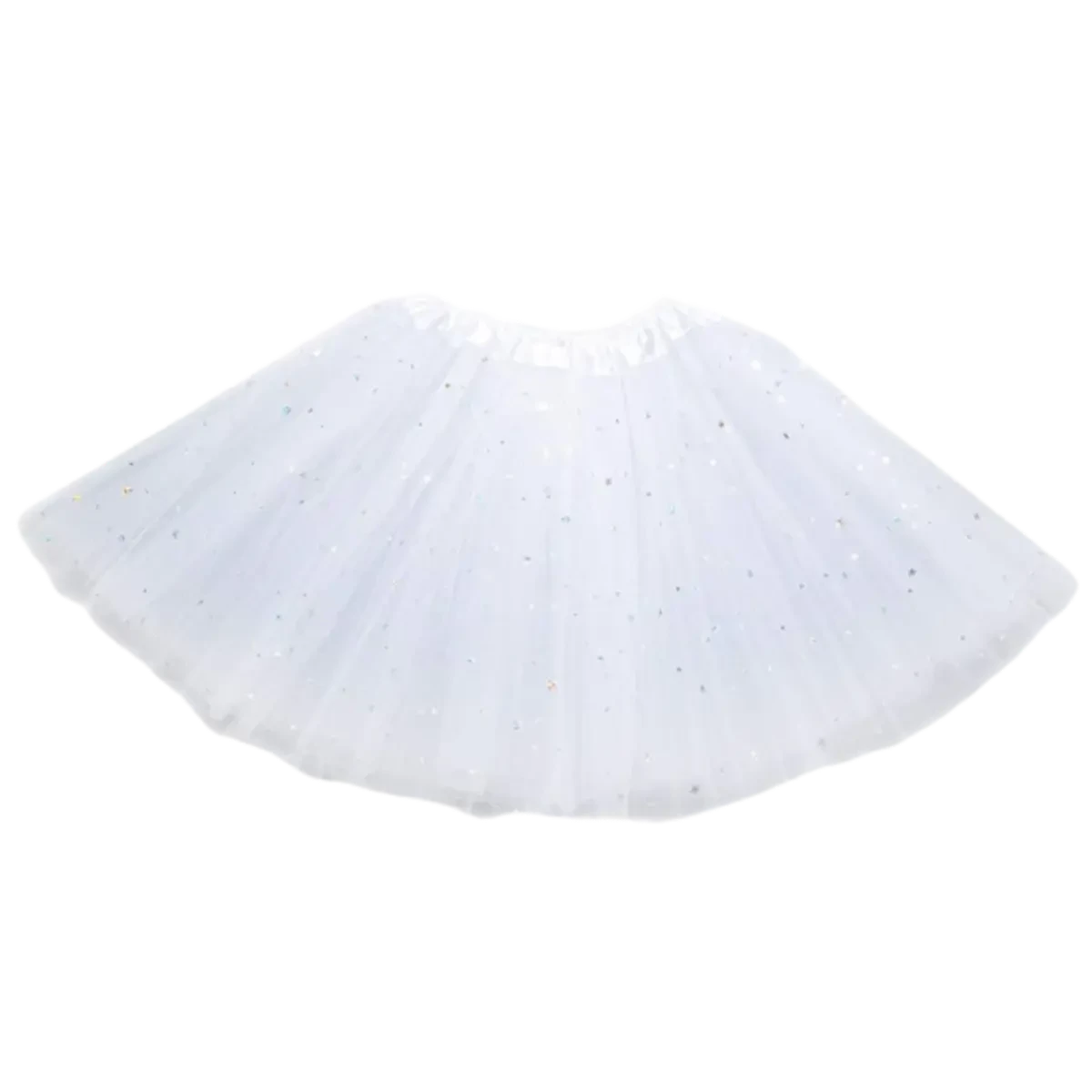 pollera tutu con brillo (qt-ya) blanco