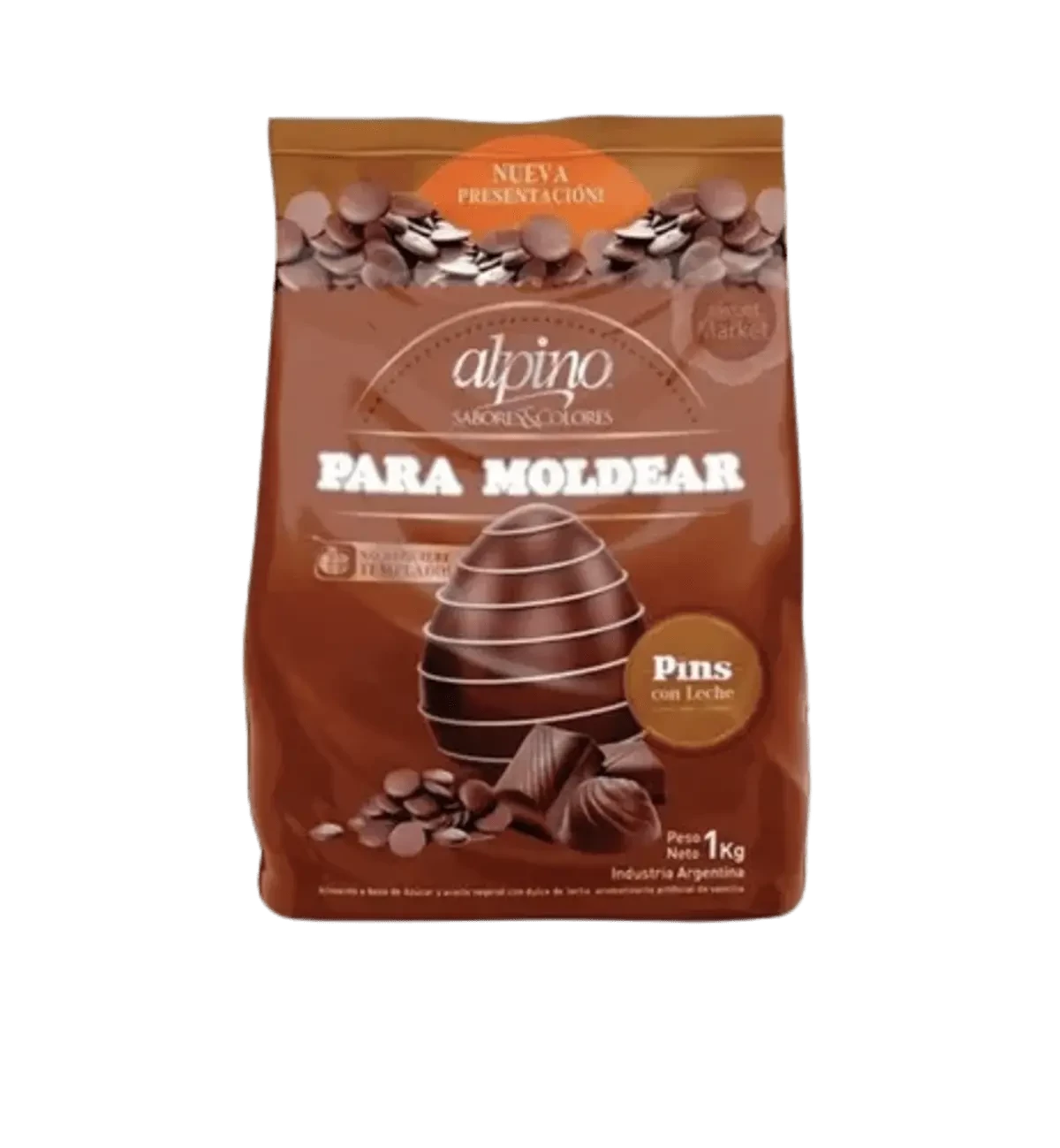 chocolate pins alpino x 1x6 kg - lodiser (plat) leche