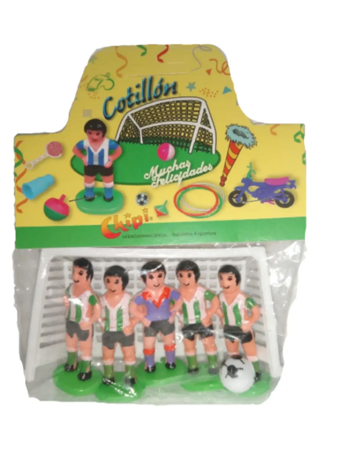 jugadores (5), arco y pelotita (chipi) banfield