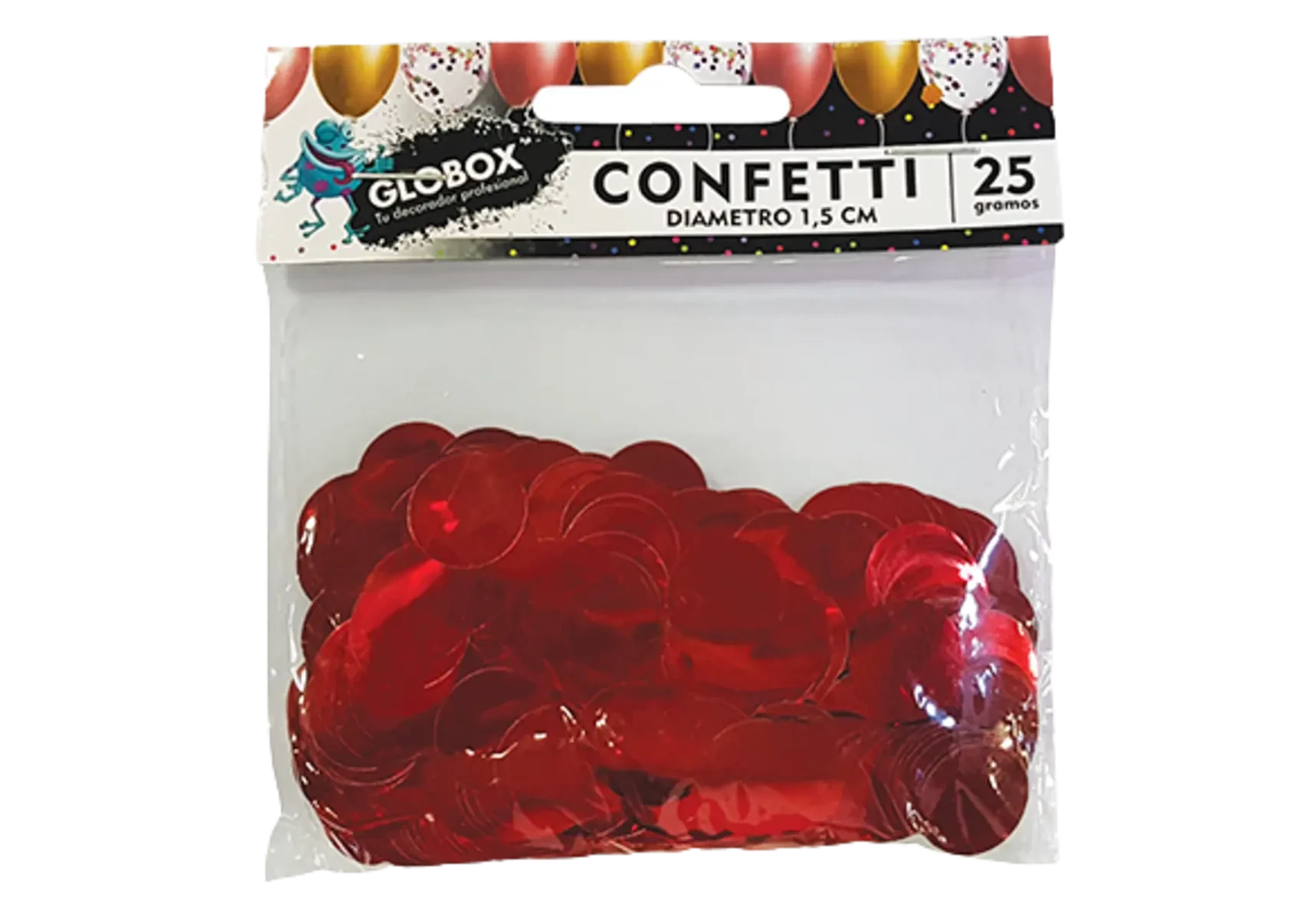 confetti rojo 25gr (1,5cm diametro) (dilax)