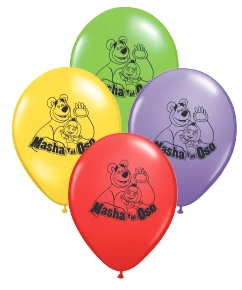 globo deco 12" x50u (globo-deco) masha y el oso