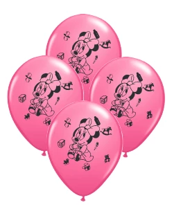 globo deco 12" x50u (globo-deco) minnie bebe rosa