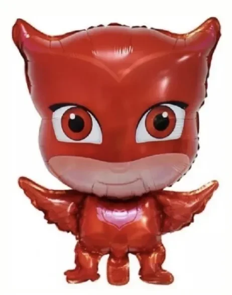 globo mylar 24" suelto (qt) heroes en pijamas rojo