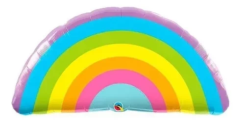 globo mylar 24" suelto (qt) arco iris pastel