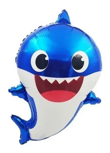 globo mylar 24" suelto (qt) baby shark azul