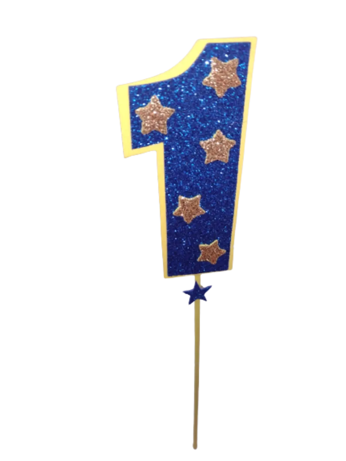 numero pinche goma eva x1 (albi) nro 1 azul estrellas oro