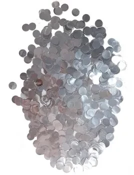 confetti metalizado grande 1 5 cm diametro x 20gr plata - 1734-3 (lowcost) 