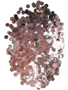 confetti metalizado grande 1 5 cm diametro x 20gr rosa gold - 1734-3 (lowcost) 