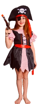 disfraz pirata nena economico (cont sombrero y faja) inf (crost-disfraz-infantil-halloween)