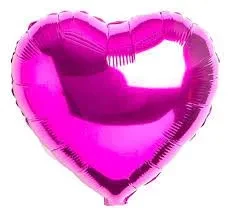 globo mylar 18" suelto forma (qt) corazon fucsia