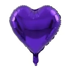 globo mylar 18" suelto forma (qt) corazon violeta