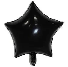 globo mylar 18" suelto forma (qt) estrella negra