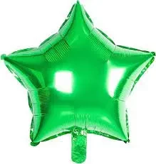 globo mylar 18" suelto forma (qt) estrella verde