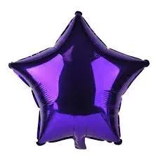 globo mylar 18" suelto forma (qt) estrella violeta