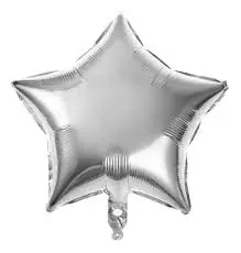 globo mylar 18" suelto forma (qt) estrella plata