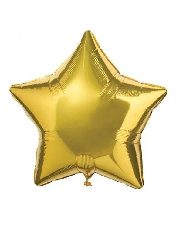 globo mylar 18" suelto forma (qt) estrella dorada oro