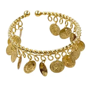 pulsera brazalete de monedas (arabe / romano / reina espartana) (rr)