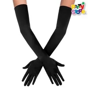 guantes negros charleston 55 cm. - par (rr)  