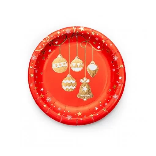 plato navidad bolas (gold)