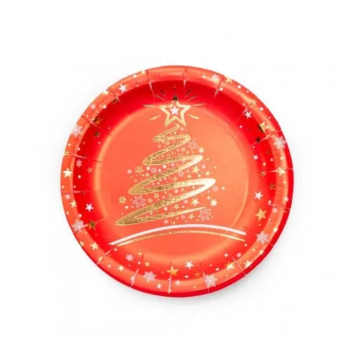 plato navidad arbol (gold)