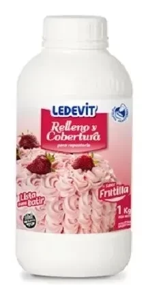 rell. y cob. frutilla botella x 1 kg (ledevit) x6