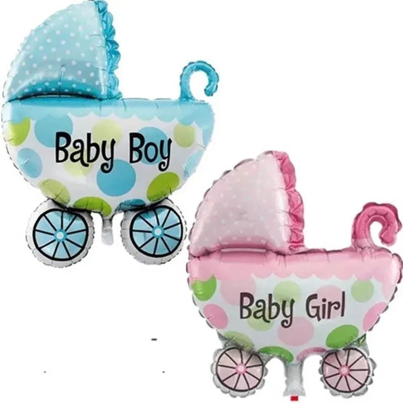 globo metalizado carrito bebe 27x42 cm rosa - 82287 (lowcost)