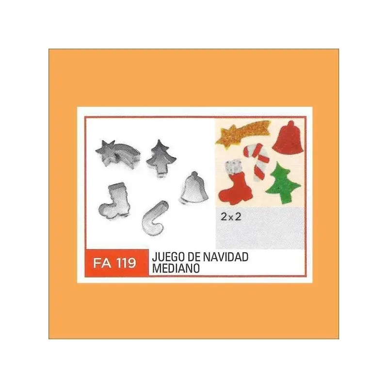 cortante navideno juego mediano x5 fa119 flogus (calb)