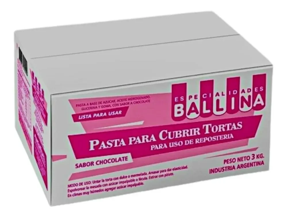 pasta cubretortas x 3 kg chocolate - ballina (plat)