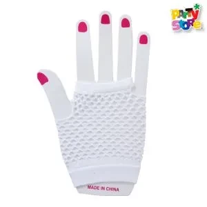 guantes de red cortos retro blanco (rr)