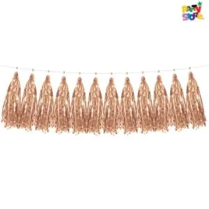 borlas rosa gold - 36 piezas x 300cm (rr)